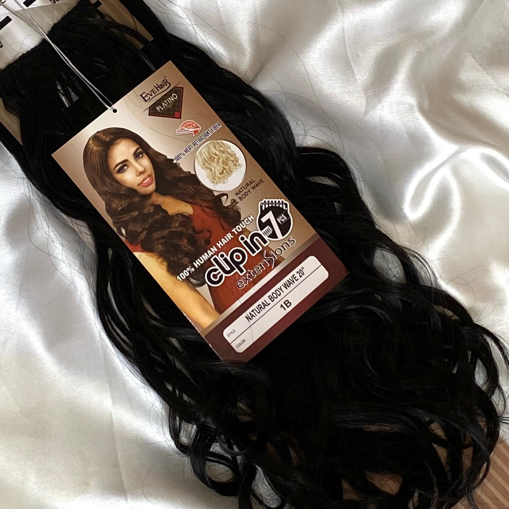 Synthetic 20" | 7 Piece Clip on Body Wave Hair Extensions