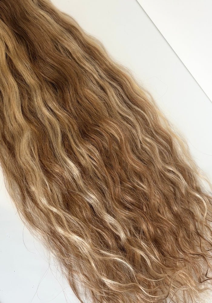 100% Remy Clip-In Water Wave Human Hair Extensions 22" - Santana's Wigs & Hair Extensions, LLC -