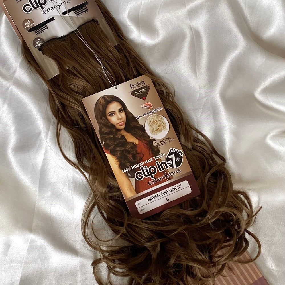 Body Wave Synthetic Hair Extensions | 7 Piece Clip-In 20"