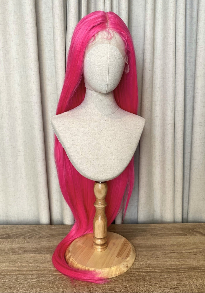 216 | Synthetic Lace Front Wig Hot Pink 42"