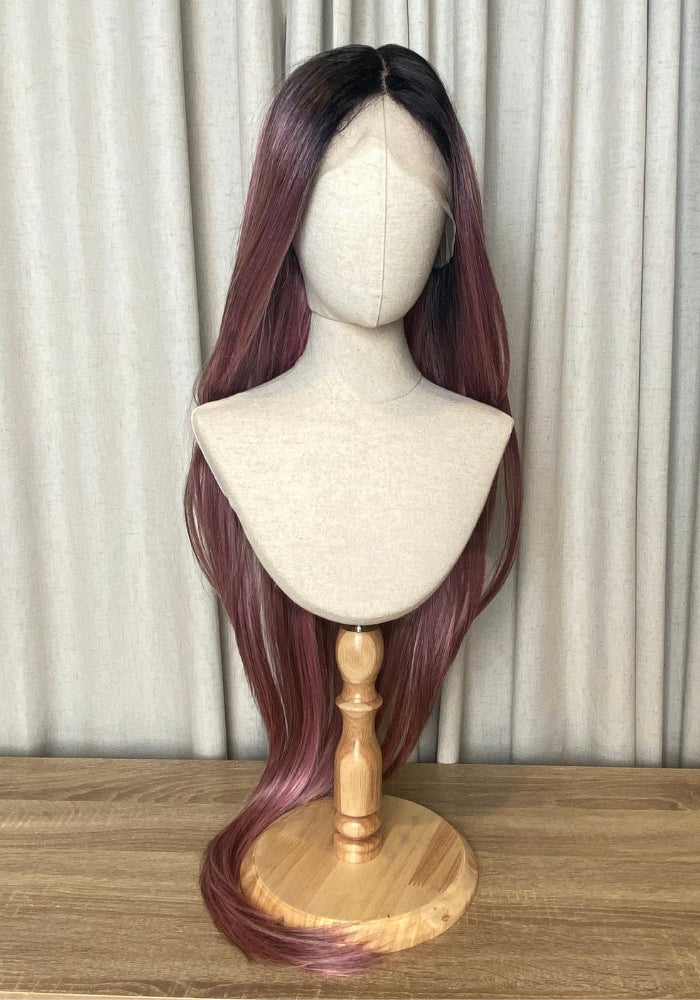 216 | Synthetic Lace Front Wig Dusty Pink 42"