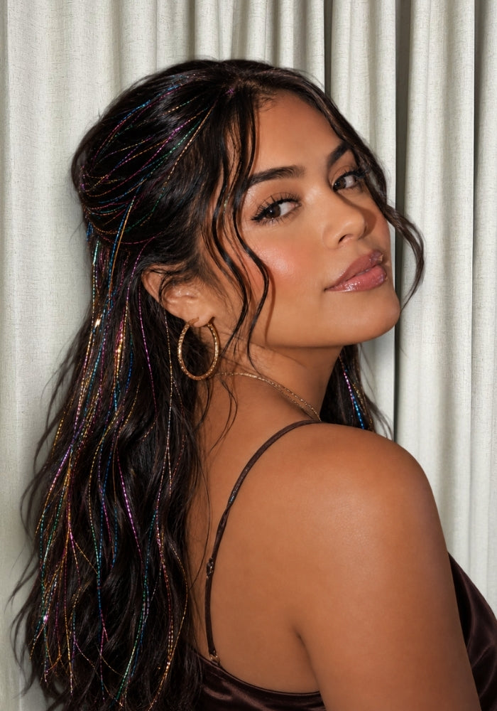 Clip In Tinsel Hair 6PC