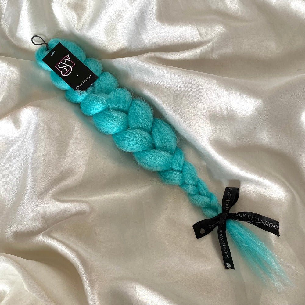 Braids 48" & 54"| 100% Afrelle Kanekalon Fiber - Santana's Wigs & Hair Extensions, LLC - Sky Blue