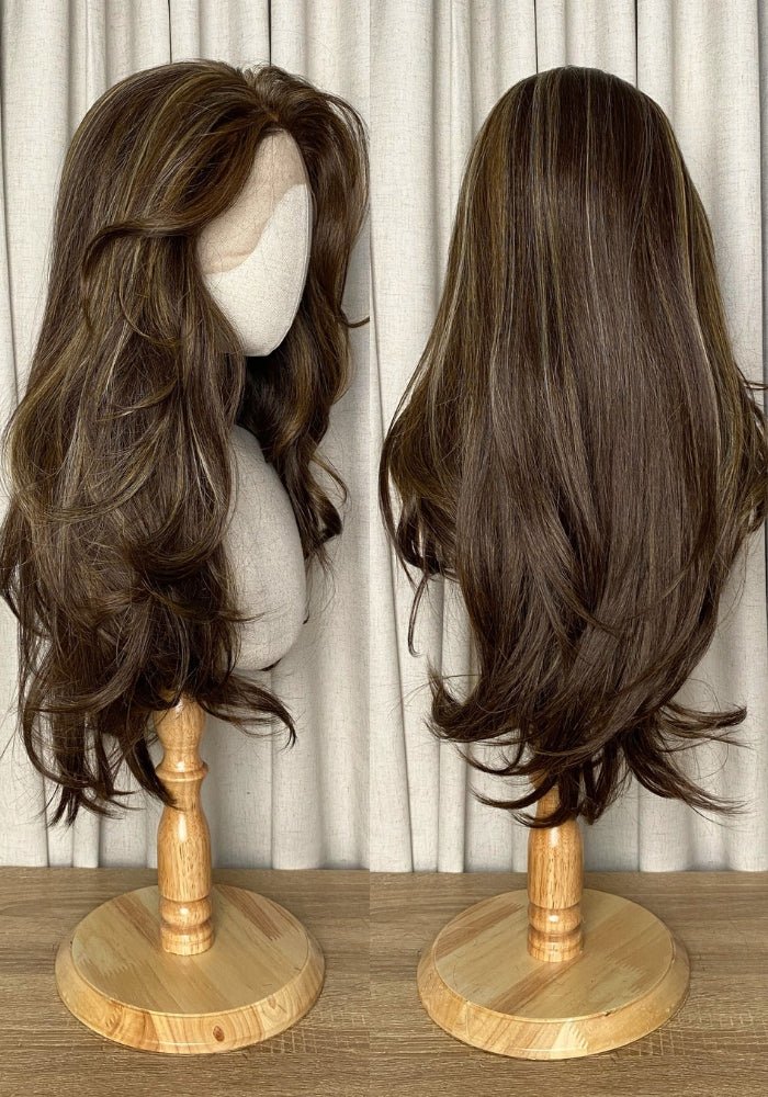 Cam | Lace Front Free Part Synthetic Wig - Santana's Wigs & Hair Extensions, LLC - 2T27.613 (Deep Auburn Roots)