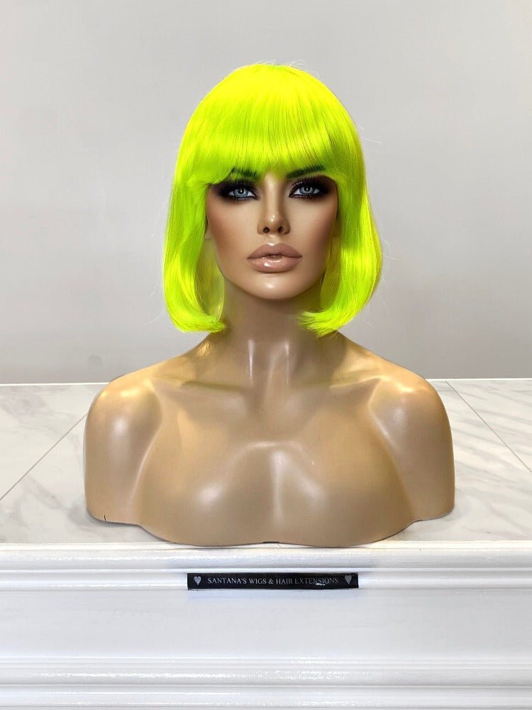 Cindy Costume Wig | 13+ Colors - Santana's Wigs & Hair Extensions, LLC - Neon Green