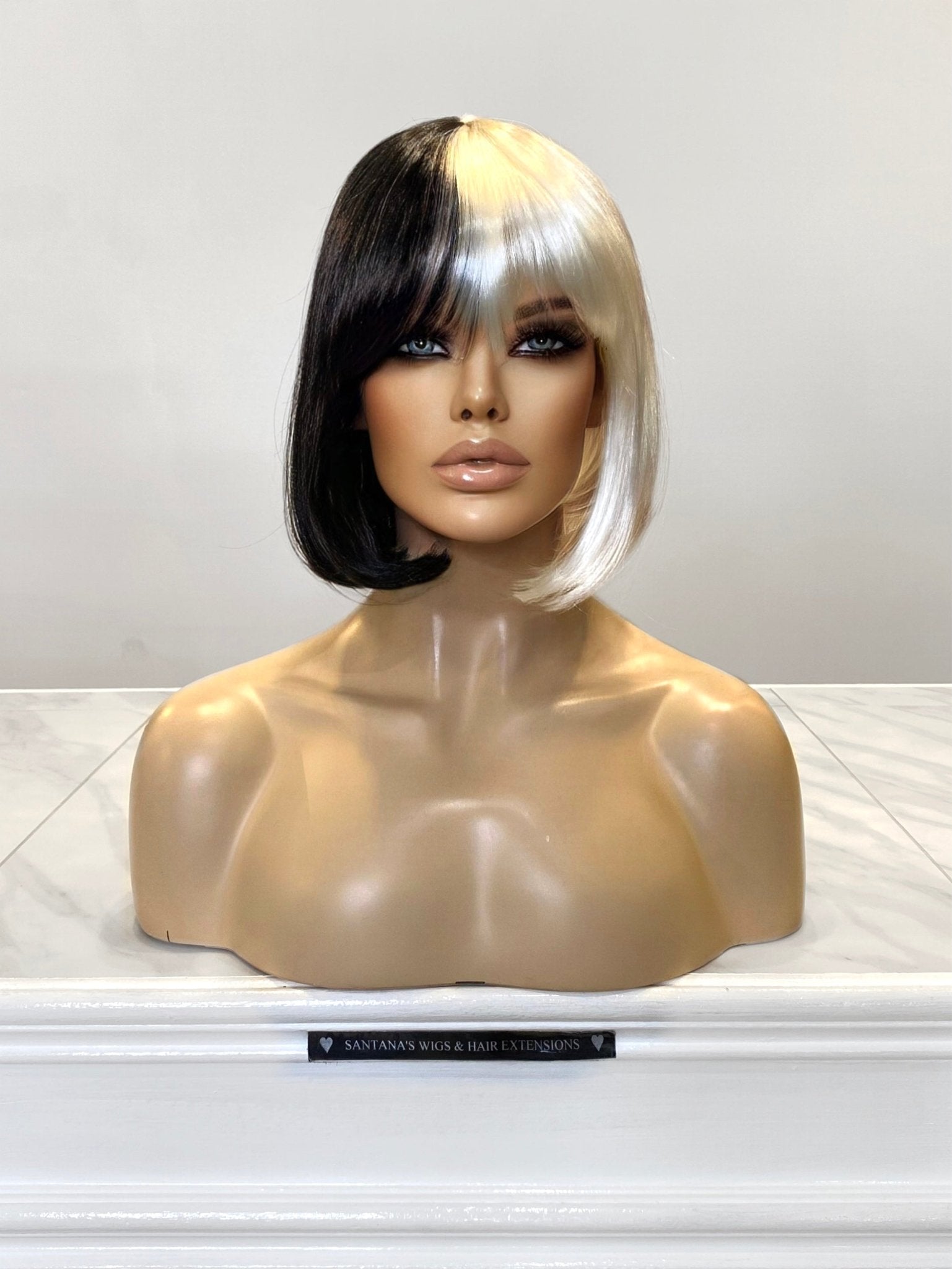 Cindy Costume Wig | 13+ Colors - Santana's Wigs & Hair Extensions, LLC - Black&White