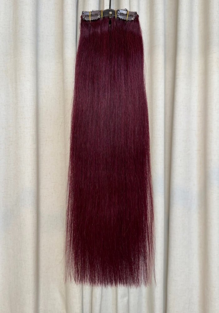 Classic Clip-In Human Hair Extensions 18" - Santana's Wigs & Hair Extensions, LLC - 4 Medium Brown