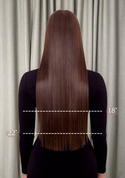 Classic Clip-In Human Hair Extensions 18" - Santana's Wigs & Hair Extensions, LLC - 4 Medium Brown