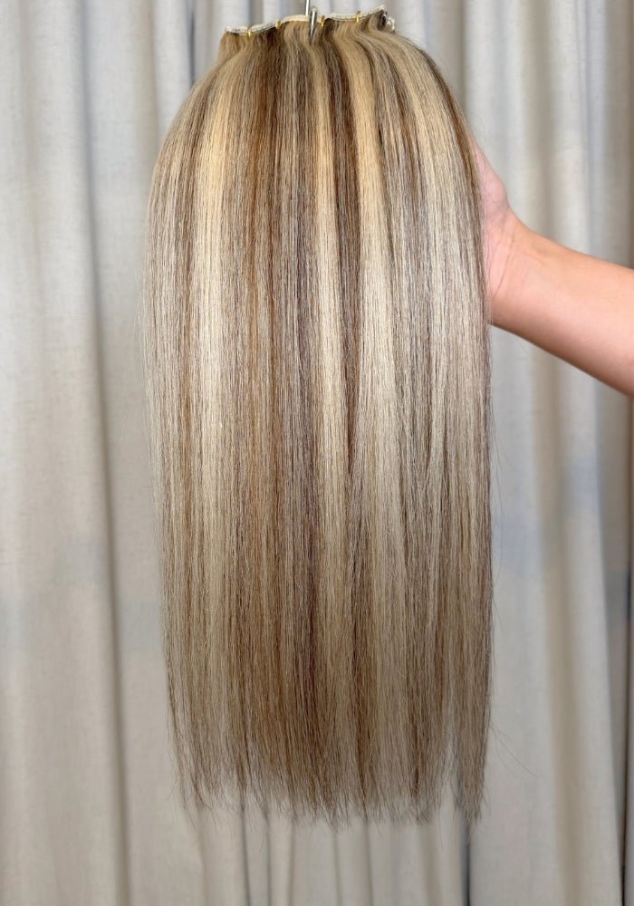 Classic Clip-In Human Hair Extensions 18" - Santana's Wigs & Hair Extensions, LLC - 4 Medium Brown