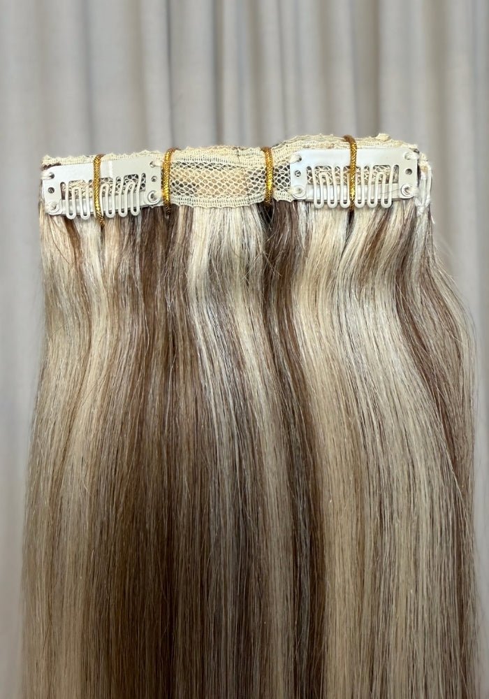 Classic Clip-In Human Hair Extensions 18" - Santana's Wigs & Hair Extensions, LLC - 4 Medium Brown