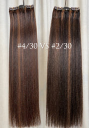 Classic Clip-In Human Hair Extensions 18" - Santana's Wigs & Hair Extensions, LLC - 4 Medium Brown