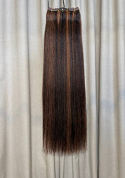 Classic Clip-In Human Hair Extensions 18" - Santana's Wigs & Hair Extensions, LLC - 4 Medium Brown