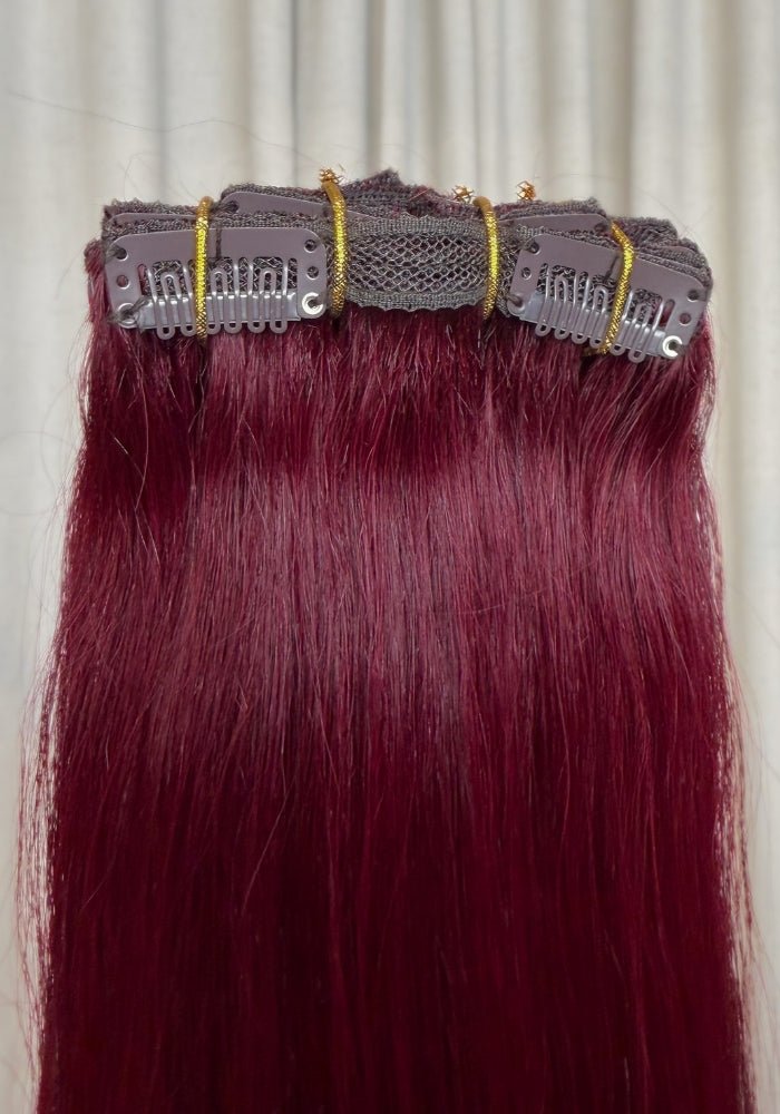 Classic Clip-In Human Hair Extensions 18" - Santana's Wigs & Hair Extensions, LLC - 4 Medium Brown