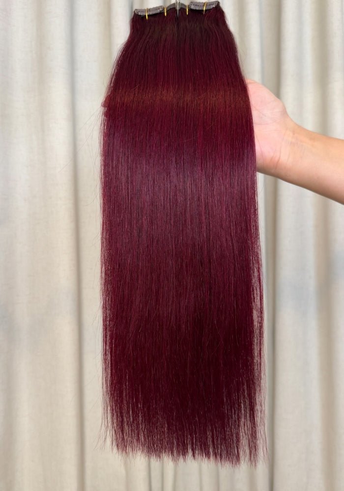 Classic Clip-in Human Hair Extensions 22" - Santana's Wigs & Hair Extensions, LLC - 1 Black