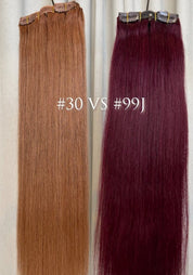 Classic Clip-in Human Hair Extensions 22" - Santana's Wigs & Hair Extensions, LLC - 1 Black