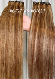 Classic Clip-in Human Hair Extensions 22" - Santana's Wigs & Hair Extensions, LLC - 1 Black