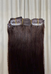 Classic Clip-in Human Hair Extensions 22" - Santana's Wigs & Hair Extensions, LLC - 1 Black