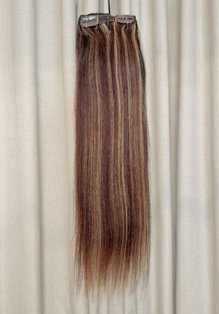 Classic Clip-in Human Hair Extensions 22" - Santana's Wigs & Hair Extensions, LLC - 1 Black