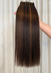 Classic Clip-in Human Hair Extensions 22" - Santana's Wigs & Hair Extensions, LLC - 1 Black
