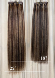 Classic Clip-in Human Hair Extensions 22" - Santana's Wigs & Hair Extensions, LLC - 1 Black