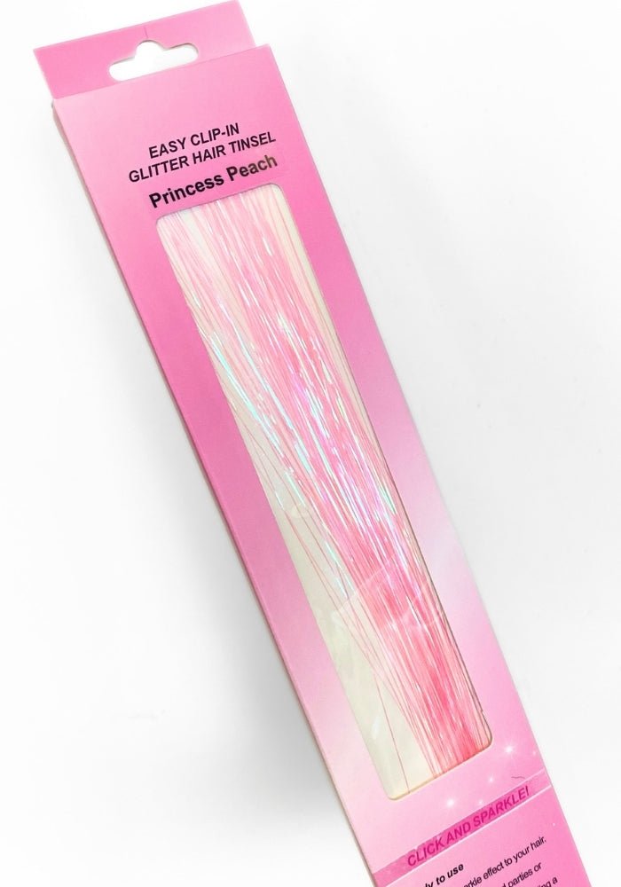 Clip In Tinsel Hair 6PC - Santana's Wigs & Hair Extensions, LLC - Pink