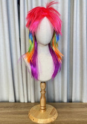Costume Wigs | $30 Below | 30+ Styles - Santana's Wigs & Hair Extensions, LLC - Neon Rainbow Mullet