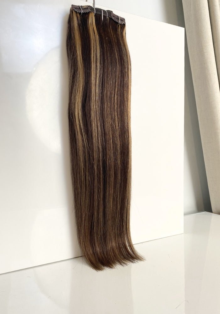 Deluxe 7PC Clip-In Human Hair Extensions 18"- 170G - Santana's Wigs & Hair Extensions, LLC - 1