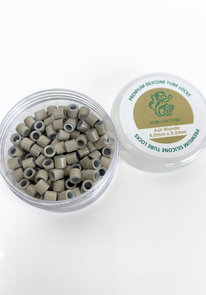 Hair Couture | 200 Premium Silicone Tube Locks 4x3.2mm - Santana's Wigs & Hair Extensions, LLC - Ash Blonde