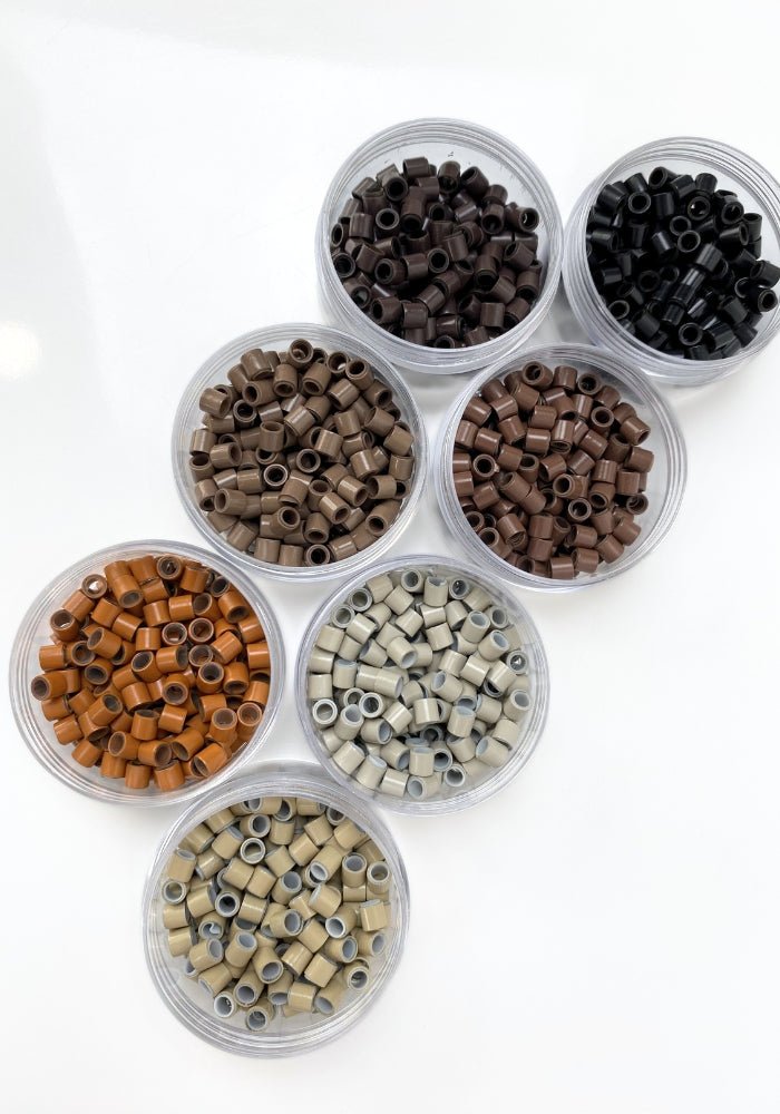 Hair Couture | 200 Premium Silicone Tube Locks 4x3.2mm - Santana's Wigs & Hair Extensions, LLC - Black