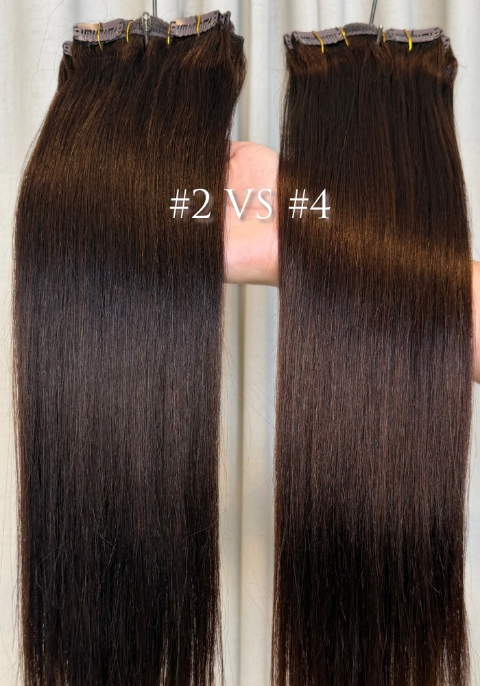 Classic Clip-In Human Hair Extensions 18"
