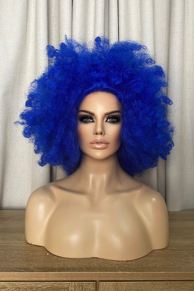 Large Afro Synthetic Wig | Blue