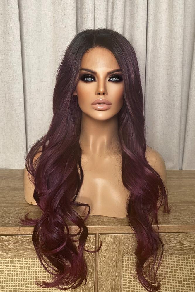 LF Kim | Synthetic Lace Front Wig - Santana's Wigs & Hair Extensions, LLC - 1B/Sangria
