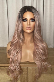 LF Kim | Synthetic Lace Front Wig - Santana's Wigs & Hair Extensions, LLC - 1B/Rose Gold