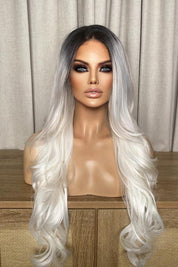 LF Kim | Synthetic Lace Front Wig - Santana's Wigs & Hair Extensions, LLC - 1B/White
