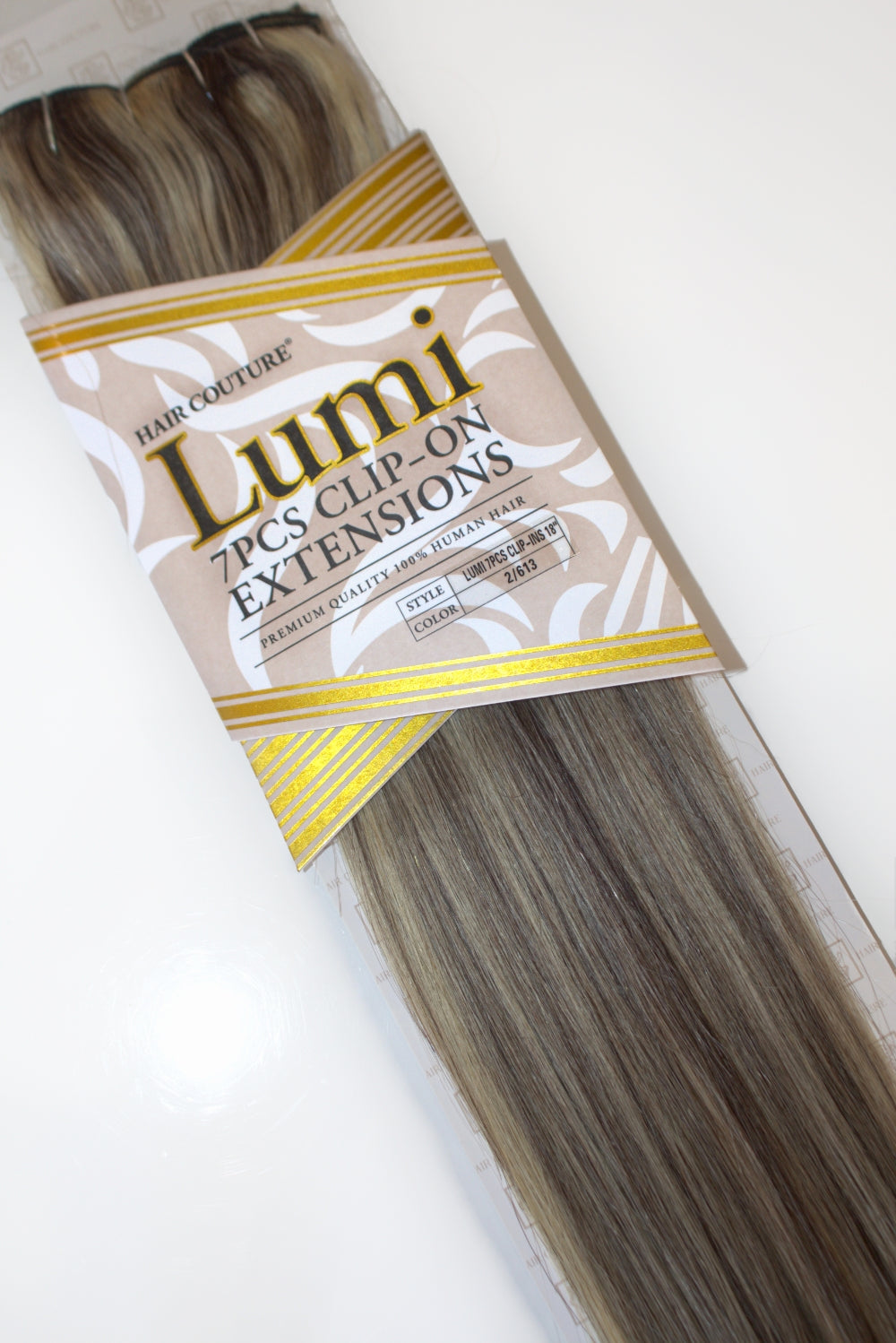 Lumi | Exclusive Highlighted Clip-In Human Hair Extensions 18"