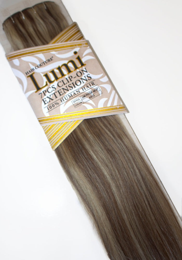 Lumi | Exclusive Highlighted Clip-In Human Hair Extensions 22"