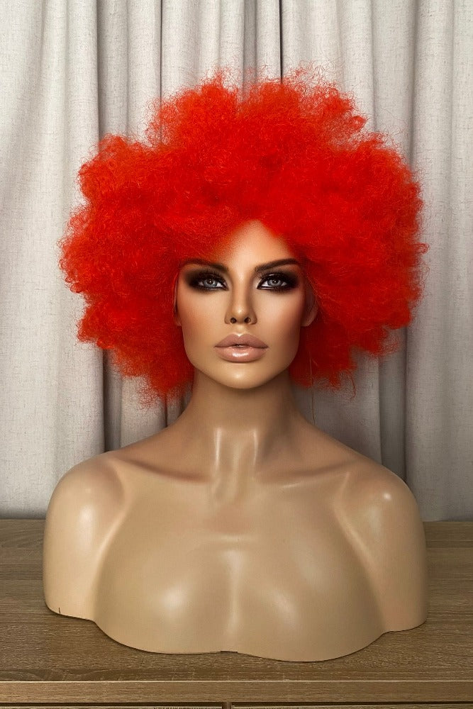 Medium Afro Synthetic Wig | Red