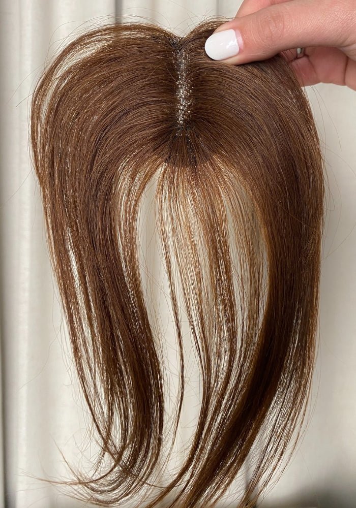 Mini Clip In Top Piece | 100% Human Hair - Santana's Wigs & Hair Extensions, LLC - Light Brown 4