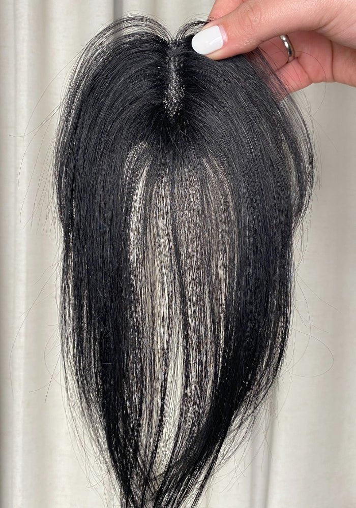 Mini Clip In Top Piece | 100% Human Hair - Santana's Wigs & Hair Extensions, LLC - Natural Black 1B