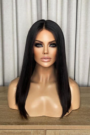 Opulent | 100% Human Hair Lace Front Wig (Monofilament Top) - Santana's Wigs & Hair Extensions, LLC - Dark Chocolate
