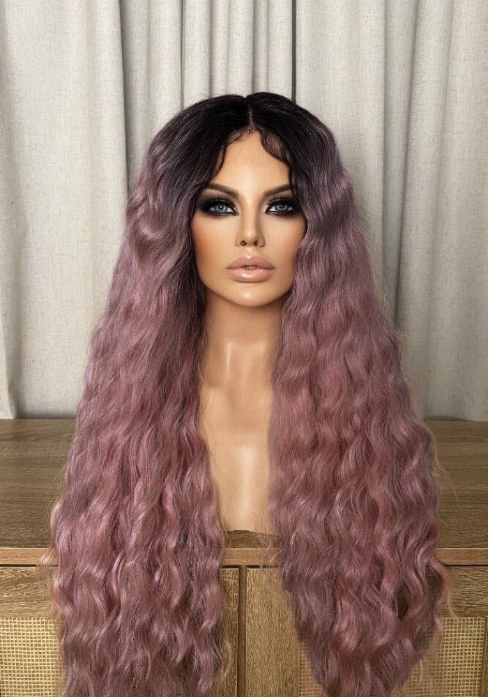 Republic - 302 | Lace Front Synthetic Wig | 6+ Colors - Santana's Wigs & Hair Extensions, LLC - Dusty Pink