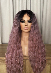 Republic - 302 | Lace Front Synthetic Wig | 6+ Colors - Santana's Wigs & Hair Extensions, LLC - Dusty Pink