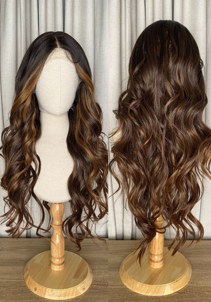 Samone | Lace Front Synthetic Wig - Santana's Wigs & Hair Extensions, LLC - Beige Brown