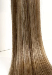 Santana’s Premium 100% Human Hair Genius Weft Extensions 22" | 100G - Santana's Wigs & Hair Extensions, LLC - 8/613 Warm Highlighted Ash Blonde