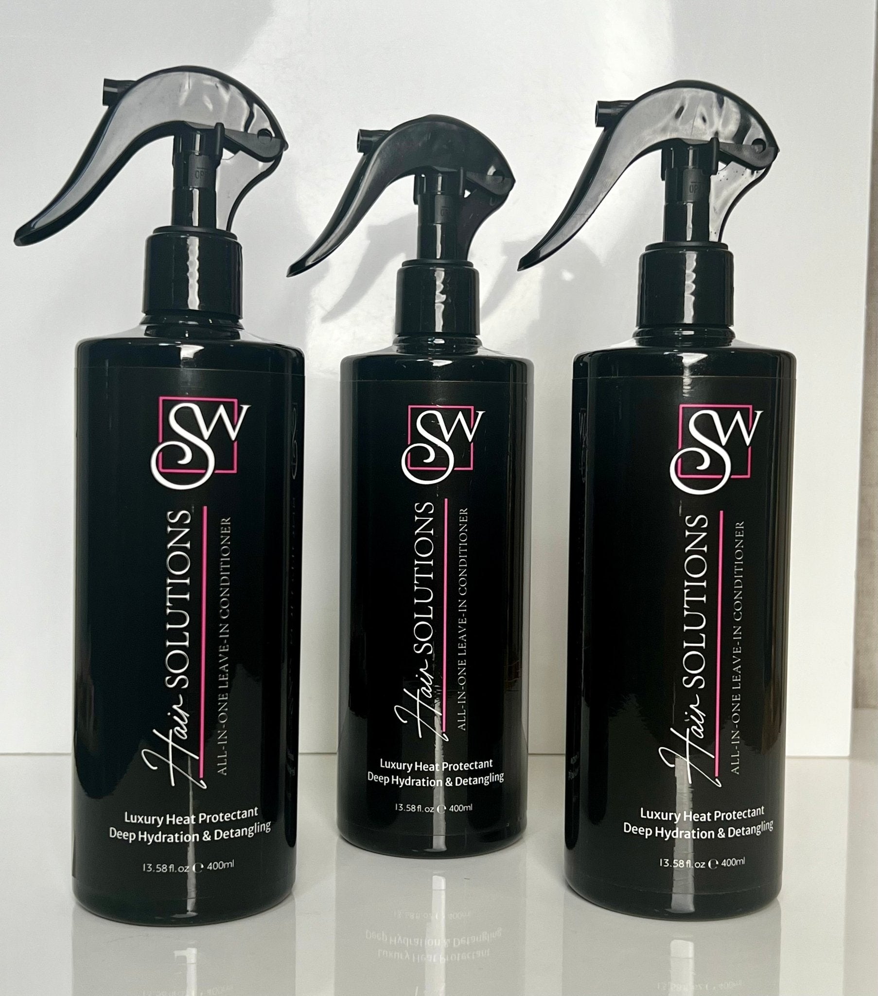 SW Hair Solutions All - In - One Leave - In Conditioner | Detangler | Heat Protectant – 3 - Pack Supply - Santana's Wigs & Hair Extensions, LLC - 