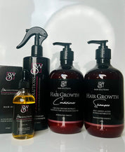 SW Hair Solutions Ultimate Hair Growth and Care Set – Regenerative Shampoo, Conditioner, Leave - In Conditioner & Scalp Activator Oil | Biotin, Rosemary, Silk Amino Acids | Anti - Hair Loss, Scalp Health & Heat Protection for Stronger, Fuller Hair - Santana's Wigs & Hair Extensions, LLC - 