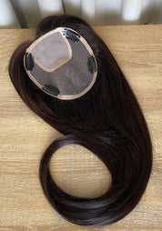 Top Elite Topper 18" | 100% Human Hair | Mono - Top - Santana's Wigs & Hair Extensions, LLC - 2 Dark Brown