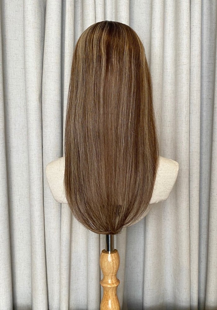 Top Elite Topper 18" | 100% Human Hair | Mono - Top - Santana's Wigs & Hair Extensions, LLC - 6 Honey Brown