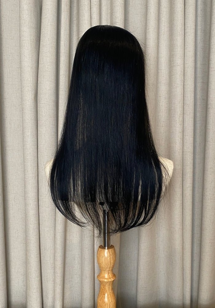 Top Elite Topper 18" | 100% Human Hair | Mono - Top - Santana's Wigs & Hair Extensions, LLC - 1 Black