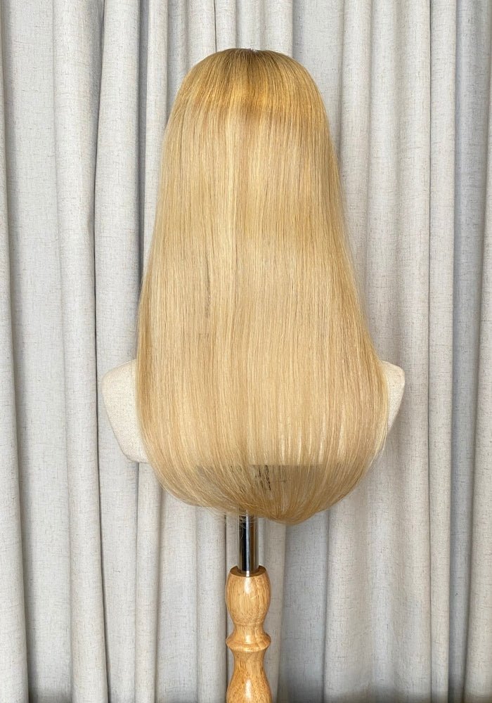 Top Elite Topper 18" | 100% Human Hair | Mono - Top - Santana's Wigs & Hair Extensions, LLC - R18/24 Rooted Beige Blonde